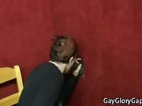 Gloryholes and gay handjobs - interracial porn video 14