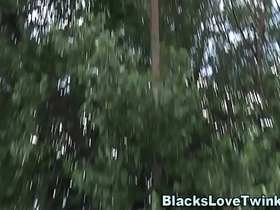 Interracial threeway jizz