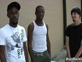 Blacks on boys - bareback gay interracial hardcore fucking 01