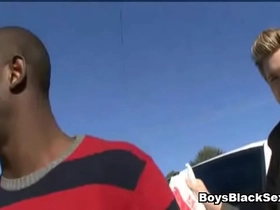 Interracial bareback gay hardcore sex 13