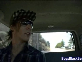 Interracial hardcore bareback gay sex video 09