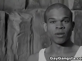 Black gay dude on deep throat blowjob