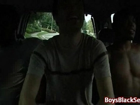 Interracial hardcore gay bareback sex video 05