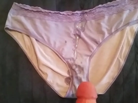 Average cock cums on panties to 70s porn music